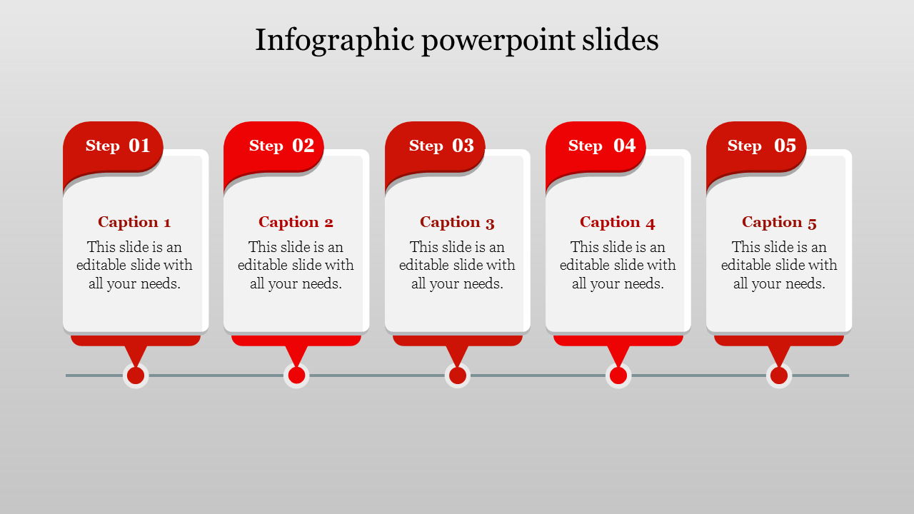 Infographic powerpoint slides-Red